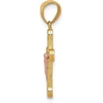 thumbnail image 2 of Avariah Diamonds Solid 10k Two-tone Yellow and Rose Gold CZ Crucifix Pendant - 22mm, 2 of 5