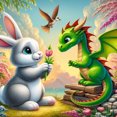 thumbnail image 1 of Kit 5D DIY Con Conejo Y Dragón Del 30x30cm, 1 of 9