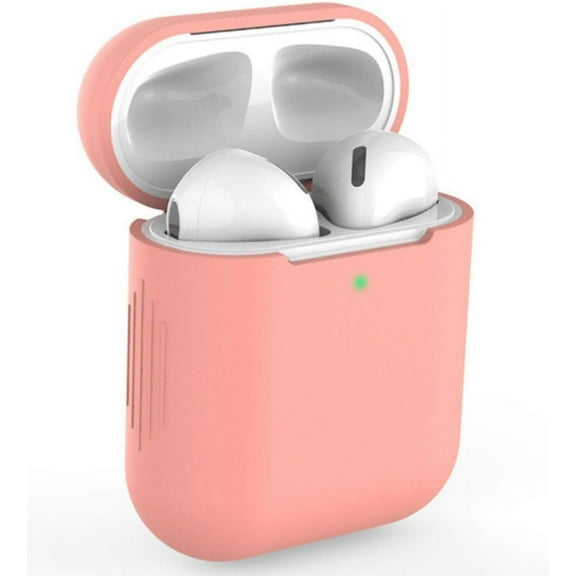 Silicone Cases Protective Cover for Airpods 1 2nd Wireless Charging Protective Earphone Cover Case Protective Shockproof Sleeve Case [Front LED Visible] (Orange)