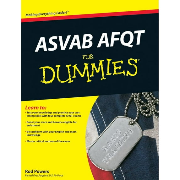 Pre-Owned ASVAB AFQT for Dummies (Paperback) by Rod Powers