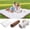 White, variant on 2 in 1 Extra Large 80"* 80" Rug Picnic Waterproof Outdoor Beach Blanket Foldable Camping Mat Car Travel Necessities Mountaineering Essentials Camper Accessories Backpacking Gear Trip Supplies