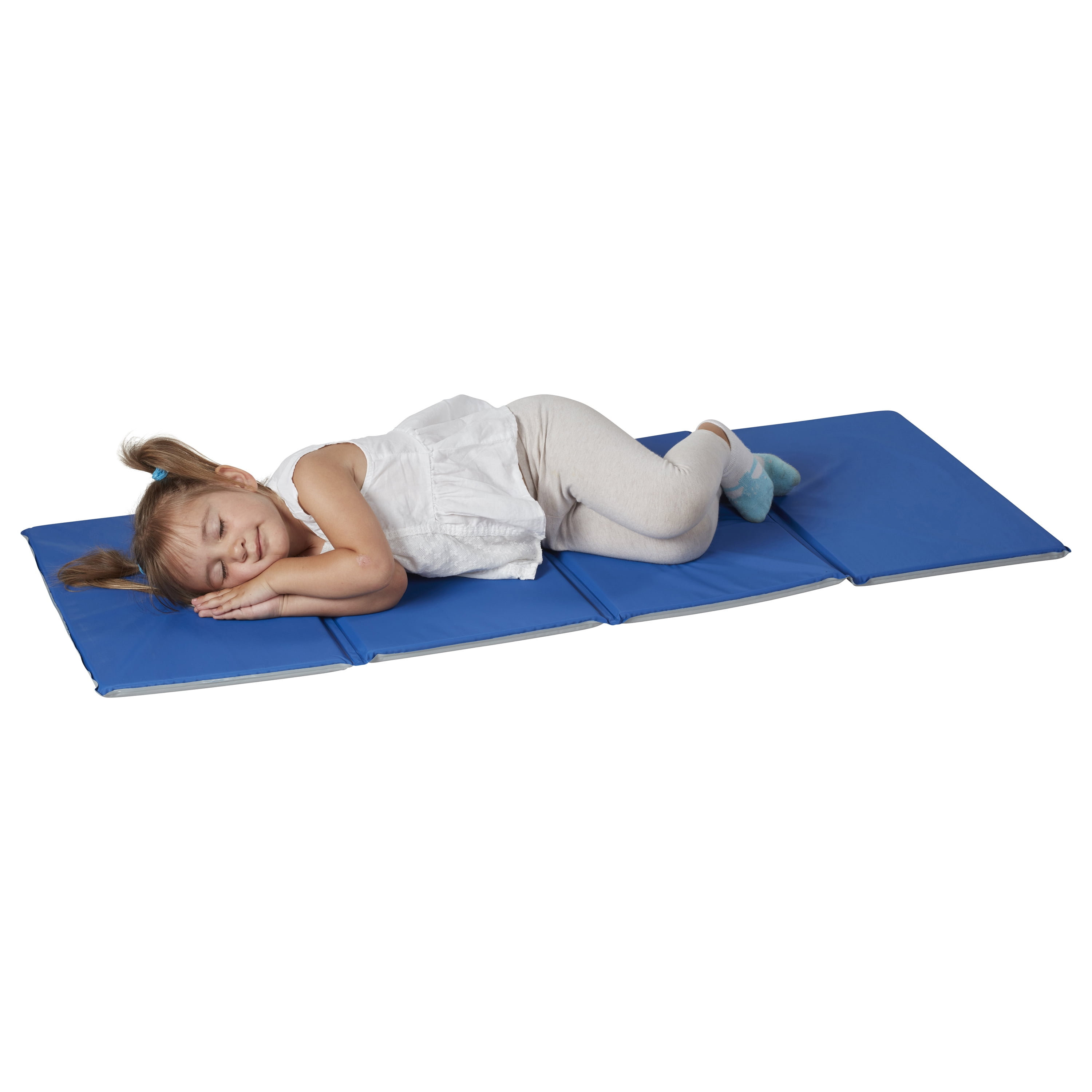ECR4Kids Value 4Fold Rest Mat, 5/8in Thick, Rest Time Sleeping Mat for