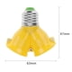 thumbnail image 5 of E27 a 2E27 portalámparas convertidor enchufe divisor adaptador bombilla Base (amarillo, 5 of 5