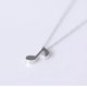 thumbnail image 3 of Notes Necklace Simple Dainty Silver Pendant Necklace Music Lovers Necklace Chain For Women And Girls Silver, 3 of 5
