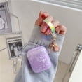 thumbnail image 1 of Janrevotw Airpods Case, Hard Shell Shockproof Earbud Protector With Keychain Kit For Apple Airpods 1 & 2 (Purple Pearl), 1 of 3