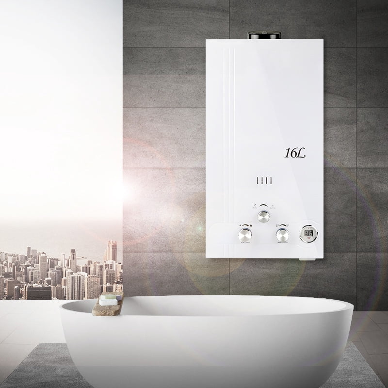 TCMT 4.2 GPM 16L Tankless Water Heater Natural Gas Instant Hot Boiler with Digital Display