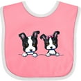 thumbnail image 3 of Inktastic Boston Terriers (dark Apparel) Boys or Girls Baby Bib, 3 of 4