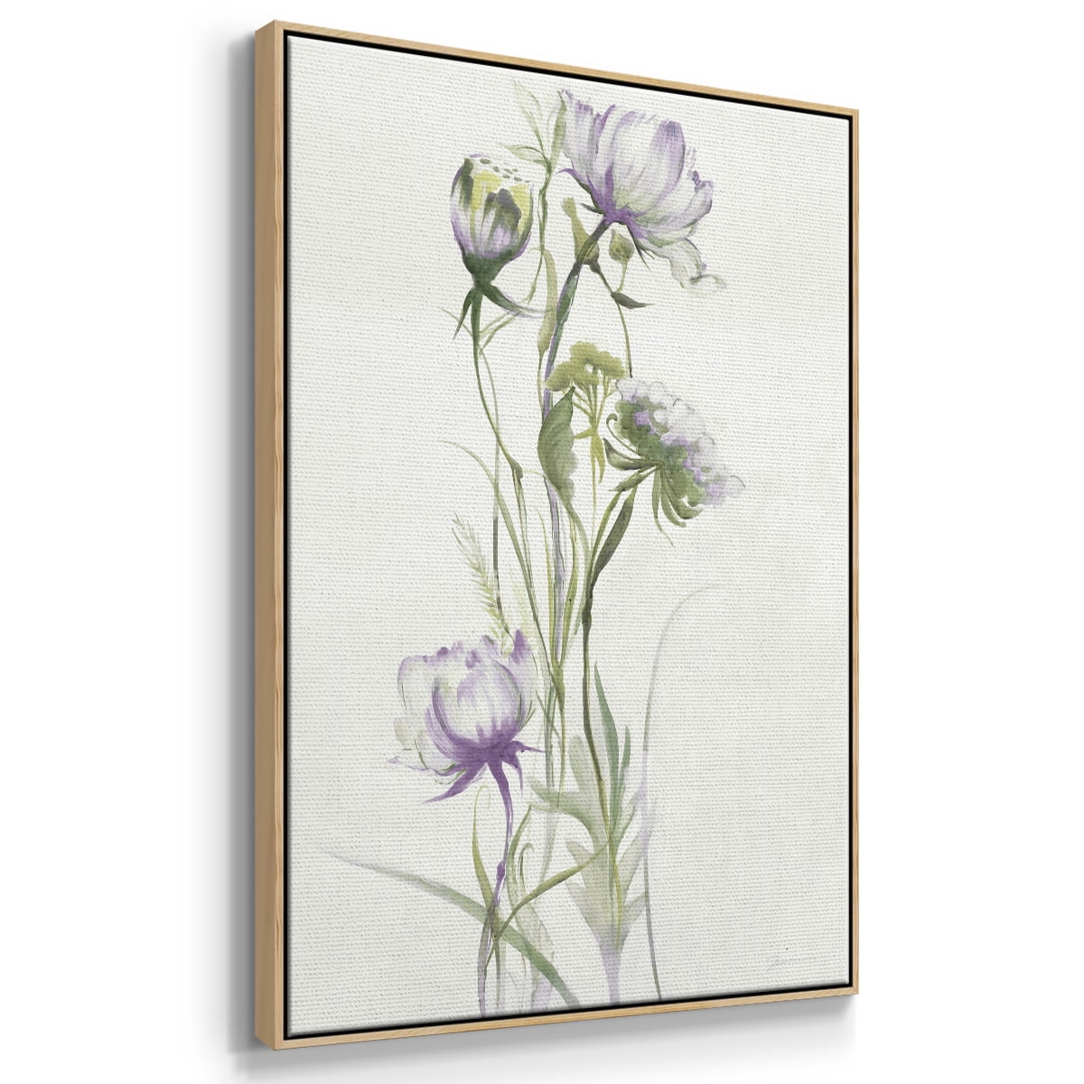 Late Summer Wildflowers I V30 Framed Premium Gallery Wrapped Canvas - Ready to Hang