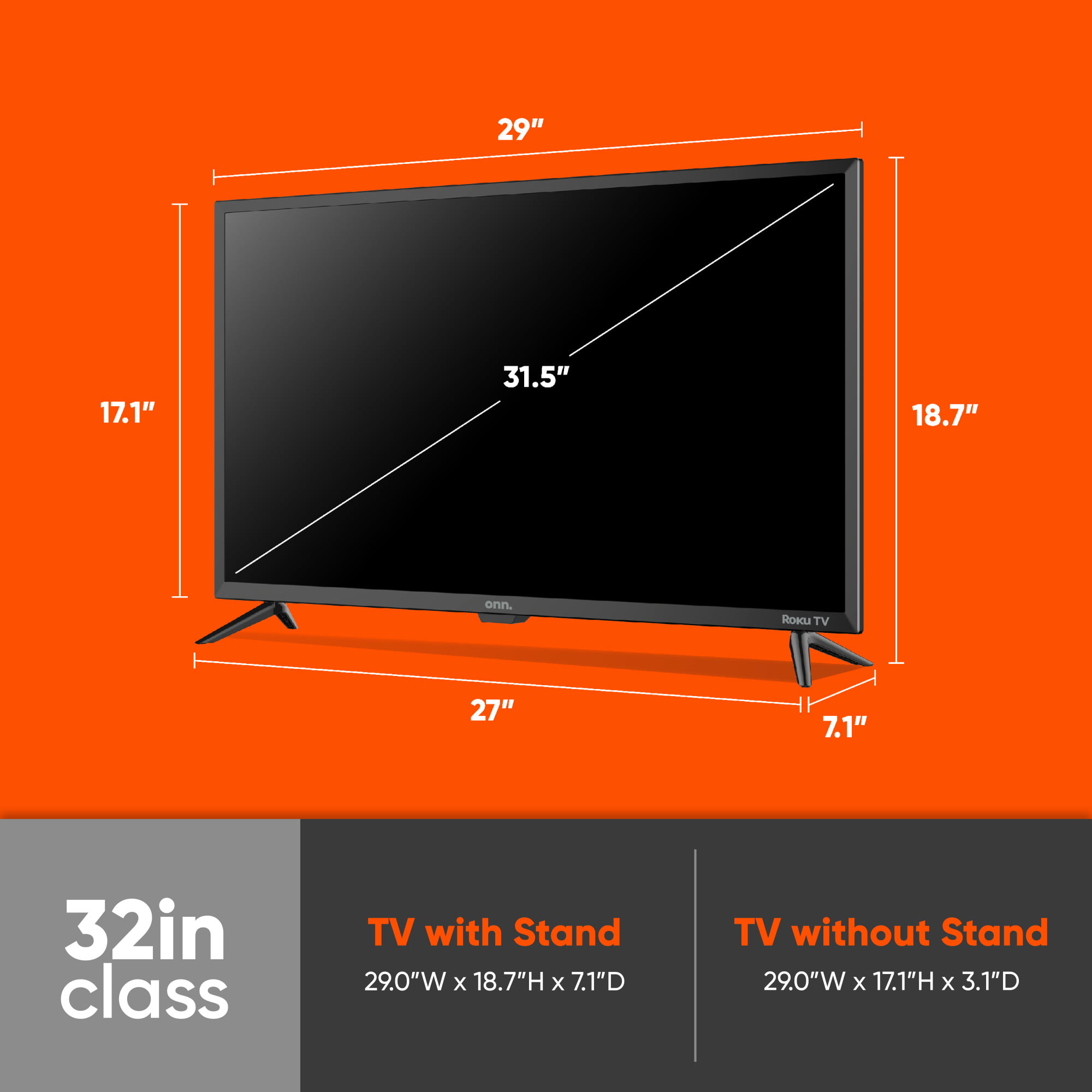 onn. 32” Class HD (720P) LED Roku Smart Television (100012589) - image 10 of 17