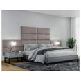 thumbnail image 3 of Drevy Panelist Modern Padded Headboard – Set of 4 Wall Mounted Panels - King, Havana Brown Microvelvet, 3 of 7