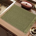thumbnail image 2 of Natural Jute Boho Chic Fringe Edge Table Placemats, Rectangular Rustic Farmhouse Burlap Tassel Dining Table Mats, Heat Resistant Washable Placemats for Kitchen Dining Table, 1Pc(Green,17.7x11.8"), 2 of 6