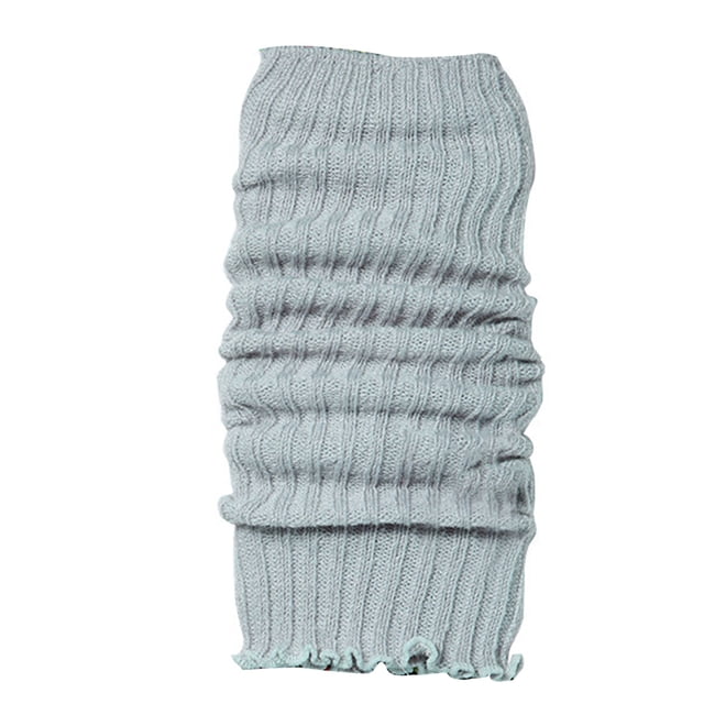 Women's Solid Color Foot Warmers Party Thick Leg Warmers Colored Fluorescent Wool Knitted Socks