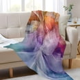 thumbnail image 6 of 70x55 Inches Glow in The Dark Blanket Cozy Throw Camping Blankets for Home and Outdoor Use Transparent Leaf Skeletons, 6 of 8