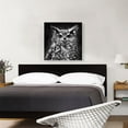thumbnail image 2 of ARTCANVAS Owl Nocturnal Bird of Prey Barn Black White Canvas Art Print - Size: 26" x 26" (1.50" Deep), 2 of 9