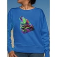 thumbnail image 2 of Pop Art Wolf Head Sweatshirt Women -Image by Shutterstock, Female XX-Large, 2 of 4