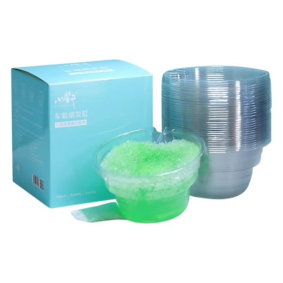 Disposable Ashtrays with Ash Absorbing Balm,30pcs Disposable AshTray with Sand, Small Portative Ash holder for Quickly Extinguish Cigarette,Reduce Ash Raising,Ashtray Outdoor(Green)