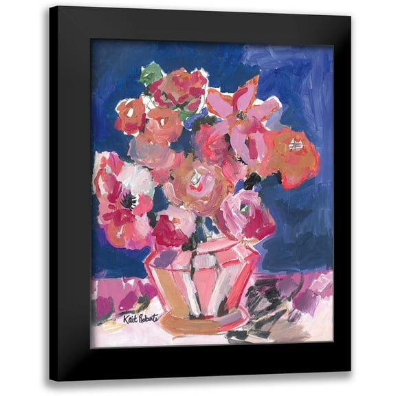 Roberts, Kait 12x14 Black Modern Framed Museum Art Print Titled - Flowers for Barbara