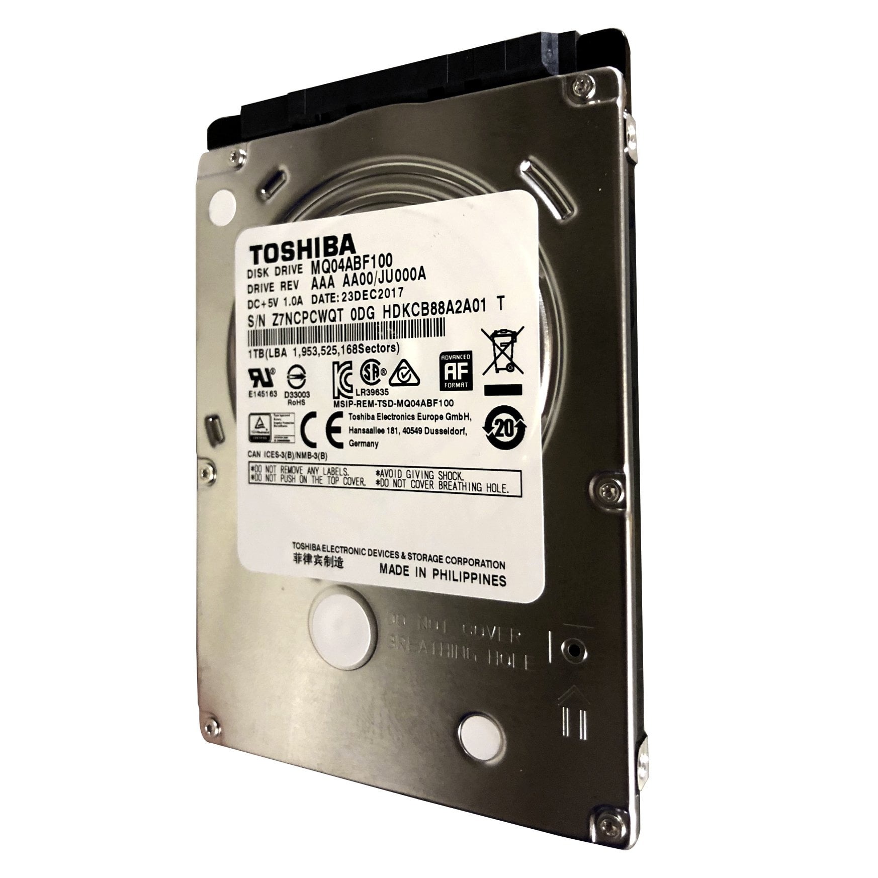 MQ04ABF100 【良品】TOSHIBA MQ04ABF100 1TB HDD 2.5インチ 使用時間