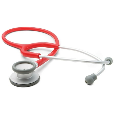 ADC Adscope Lite 609R Ultra Lightweight Clinician Stethoscope, 31 inch Length, Red