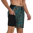 thumbnail image 3 of Gaeub Mandala Mens Swim Trunks Stretch Beach Shorts Quick Dry for Men Swim Shorts Swimwear with Pockets- Small, 3 of 9