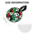 thumbnail image 5 of Football Set of 2pcs PU Leather Round Suitcase Tags with Privacy Cover and Name ID Tag - Ideal for Travel Luggage, Handbags, Backpacks, School Bags, 5 of 6