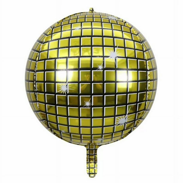 Globo de película de aluminio, globo redondo 4D, decoración para bodas, fiestas de cumpleaños, globo de papel de aluminio