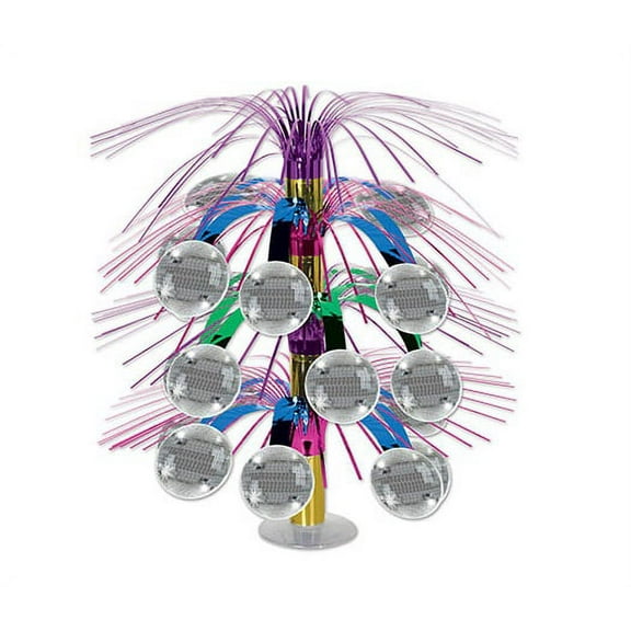 Party Central Pack of 6 Multi-Color Disco Ball Cascade Table Centerpieces 18"