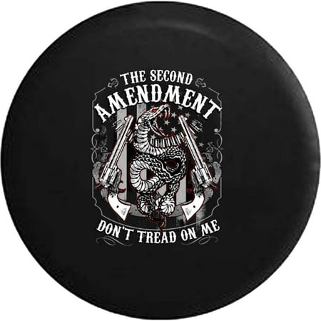 Nfl Spare Tire Cover - 2nd Amendment Don't Tread on Me Snake Revolvers Spare Tire Cover fits Jeep RV