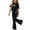 Black, variant on Girls Summer Outfit Sets, Short Sleeve Gifts Casual Kids' Casual Clothing Sets Purple Size 7-8