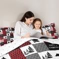 thumbnail image 5 of Homewish Adventure Theme Bedding Comforter Set 2pcs for Kids Boys Girls,Geometric Plaid Grid Twin Comforter Sets Microfiber,Happy Camping Breathable Bedding Set,Luxury Bedroom Decor,Reversible, 5 of 8