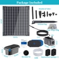 thumbnail image 6 of POPOSOAP 25W Solar Water Pump and Pond Filter System, Solar Powered Fountain Pump with Filter Box, 160GPH, for Outdoor Fish Ponds, Waterfalls and Gardens, 6 of 11