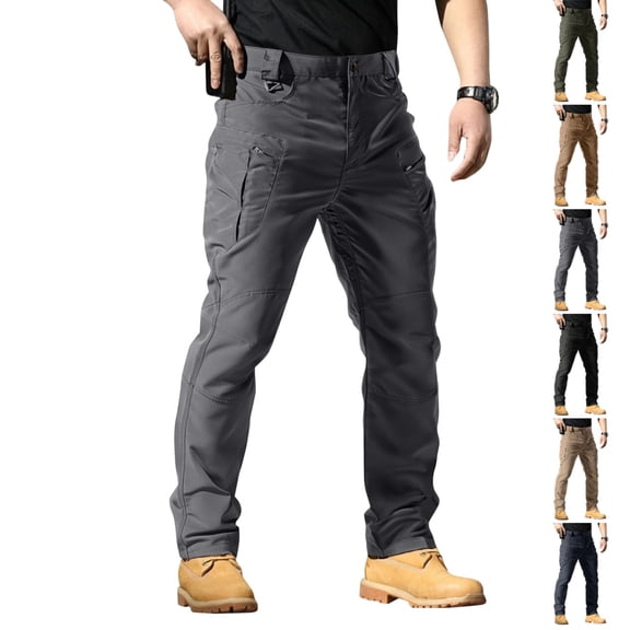 UDAUDU Pants for Men Stretch Waterproof Ripstop Cargo Pants Lightweight Casual Hiking Outdoor Work Pants XL