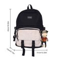 thumbnail image 4 of Mochila de campus para mujer con correa ajustable para viajes de ocio al aire libre (negro), 4 of 4