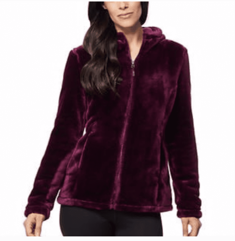 32 Degrees Women's Cozy Hooded Plush Faux Fur Jacket - Walmart.com