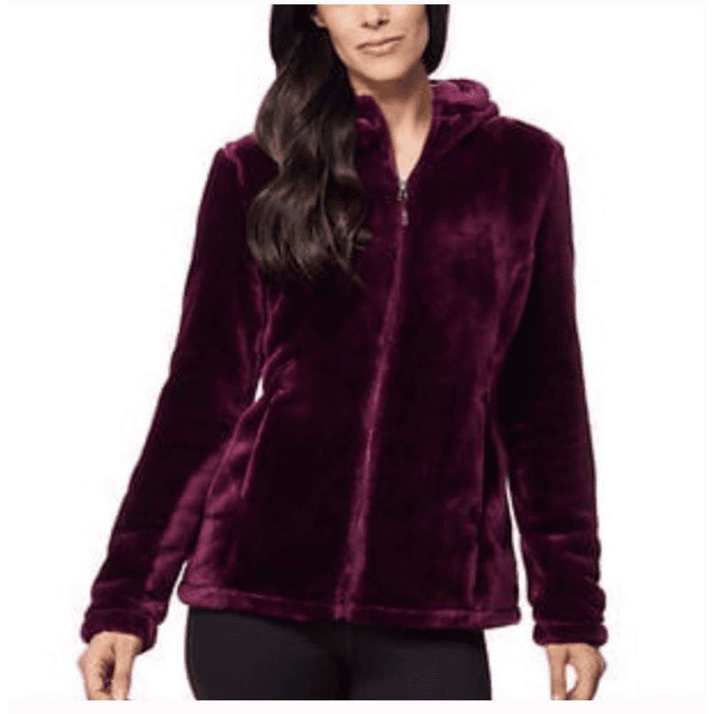 32 Degrees 32 Degrees Women's Cozy Hooded Plush Faux Fur Jacket