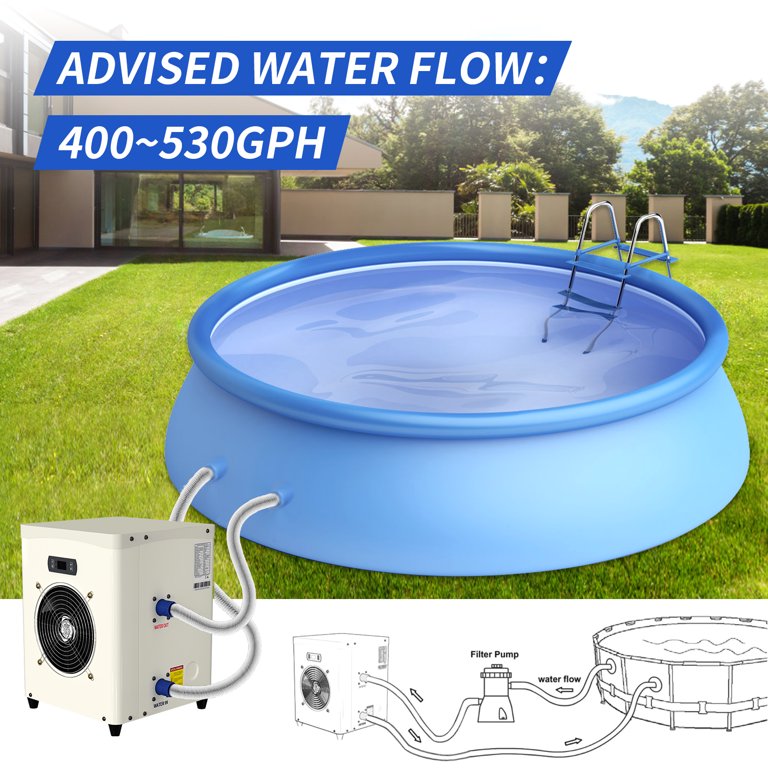 Slsy 14331 BTU Mini Swimming Pool Heat Pump for Above-Ground Pools,  Electric Pool Heater with Titanium Heat Exchanger, 110V 60Hz - Walmart.com
