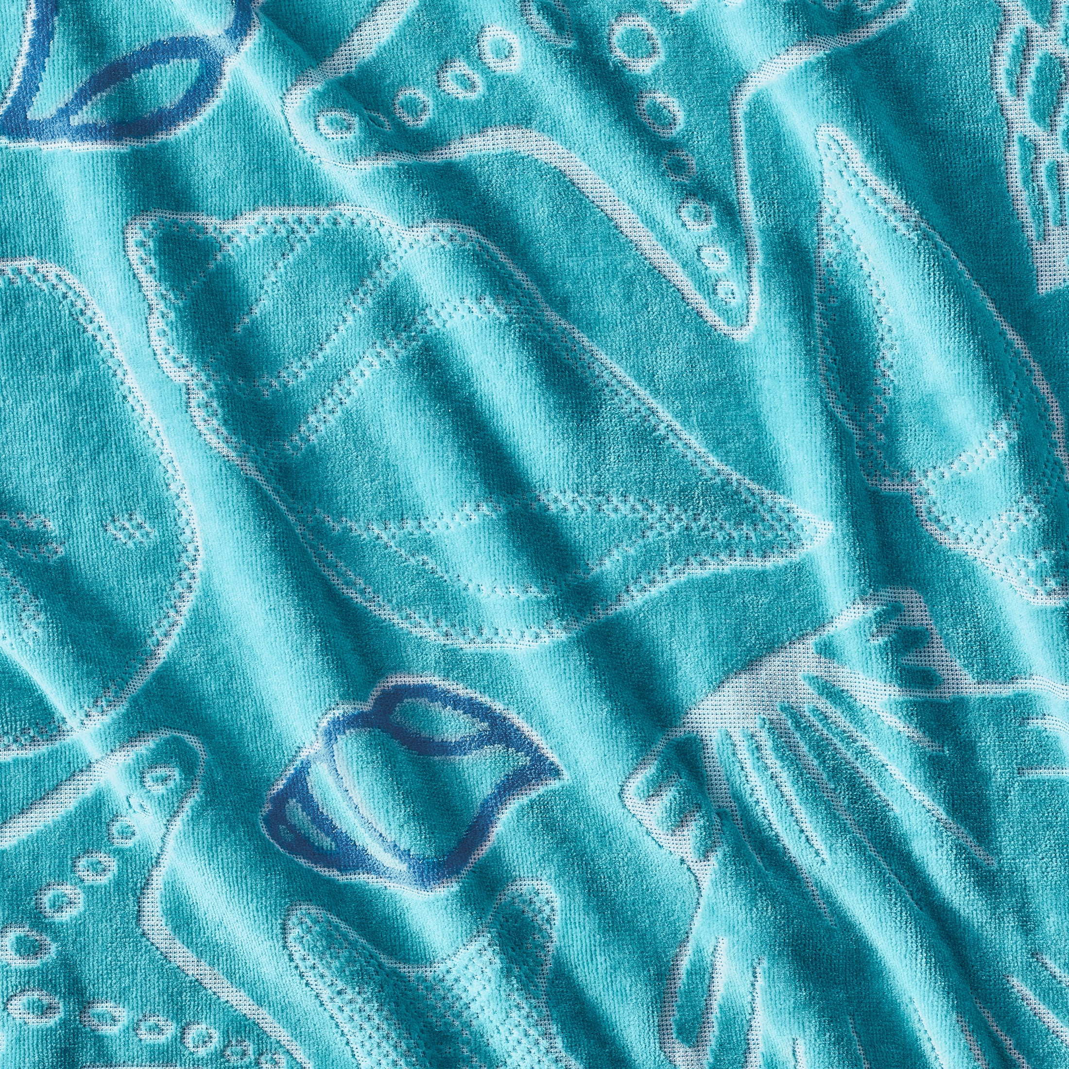 Better Homes & Gardens Cotton Blend Beach Towel, 72 x 38 in, Starfish & Shells