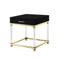thumbnail image 3 of Posh Living Briar 1-Drawer Metal End Table with Acrylic Legs - Black/Gold, 3 of 8