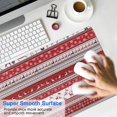 thumbnail image 4 of Long Mouse Pads for Desk,Red Christmas Folk Pattern Desk Mats on Top Of Desks, Desk Mouse Pad Extra Large with 3mm Non-Slip Base and Stitched Edge for Gaming,Office,Work,Home 31.5x11.8in, 4 of 5