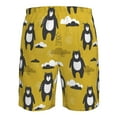 thumbnail image 6 of Naloa Cartoon Bear Yellow Men's Beach Shorts, Surfing shorts, Swim trunks, Quick Dry Swim Trunks for Surfing Beach Fun - 3X-Large, 6 of 9