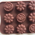 thumbnail image 5 of Chocolate Molds Silicone Shapes, Flower Silicone Mold with 3 Unique Rose and Floral designs, Silicone Tray Mold for Homemade Chocolates, Party Favors and Baked dessert Accents, 5 of 6