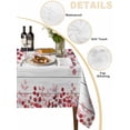thumbnail image 2 of Red Eucalyptus Leaves Table Cloth, Summer Botanical Weeping Wooden Waterproof Tablecloth for Rectangle Tables, Reusable Washable Fabric Table Cover for Restaurant Kitchen Dining Tables 60"x84", 2 of 6