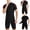 #01 Black 【Mix & Match: Stock Up on Your Favorite Colors】, variant on Men's 2 Piece Swimsuit Set Quick Dry Swim Trunks With Short Sleeve Rashguard Shirt Match Swimming Drying Top And Five Point Pants Board Shorts Beach Vacation Summer | Zenithor,Black 2XL