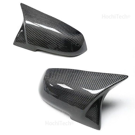 2 Pieces Rearview Mirror Cover Cap Carbon Black For F20 F21 F22 F23 F30 F32 F36 X1 E84 F87 Carbon Fiber Pattern Accessories