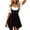 Asymmetrical Black, variant on Women's Suspender Skirt Basic High Waist Versatile Flared Skater Skirt