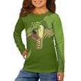 thumbnail image 4 of POLERO T-Rex Dinosaur Toddler Boy Long Sleeve Shirts 2-Pack Boys Brown Green Pullover T-Shirt Graphic Kids Soft Basic Tops for 15-16 Years, 4 of 6