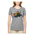 thumbnail image 2 of Colorful Rainbow Moose Head Wildlife Animal Lover Womens Graphic T-Shirt, Heather Grey, 2XL, 2 of 3