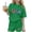 Green, variant on BFHHYA Girls 2-Piece Outfit Floral & Letter Print Short Sleeve Top Elastic Waist Shorts Set Casual Summer Set for Tween 3-15 Y