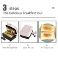 thumbnail image 4 of Maker 300W Double Sided Non Stick Indicator Light Cold Touch Handle Mini Electric Toaster for Omelets French, Perfect Kitchen Gift, 4 of 8