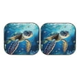 thumbnail image 5 of Lsque Watercolor Turtle 2 PCS Windshield Sun Shade | CarFoldable Window Covers | Car Accessories Reflect UV for Universal Cars SUV Truck | Small, 5 of 7